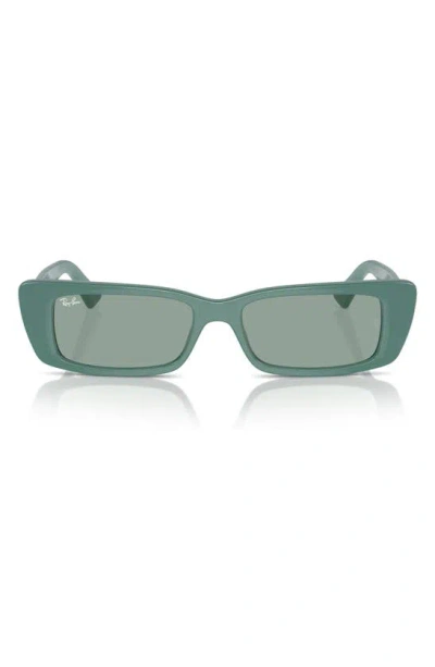 Ray Ban Teru 54mm Rectangle Sunglasses In Dark Green