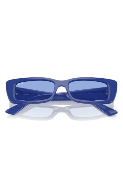 Ray Ban Teru Bio-based Sunglasses Electric Blue Frame Blue Lenses 54-17 In Blue