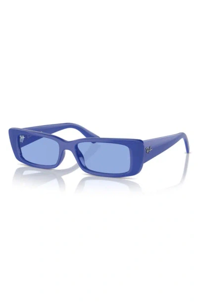 Shop Ray Ban Teru 54mm Rectangular Sunglasses In Blue