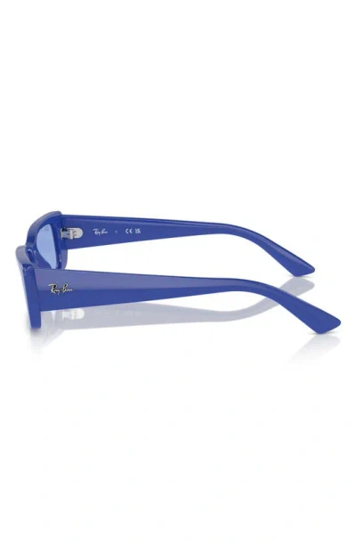 Shop Ray Ban Teru 54mm Rectangular Sunglasses In Blue