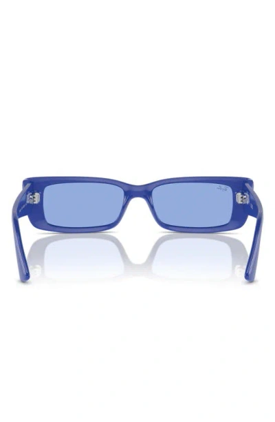 Shop Ray Ban Teru 54mm Rectangular Sunglasses In Blue