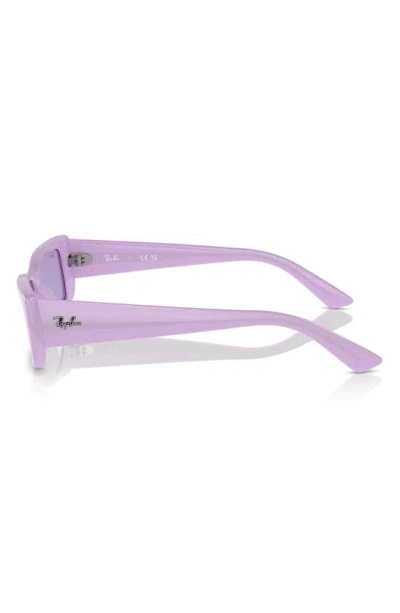 Ray Ban Teru 54mm Rectangle Sunglasses In Violet