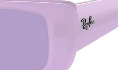 Ray Ban Teru 54mm Rectangle Sunglasses In Violet