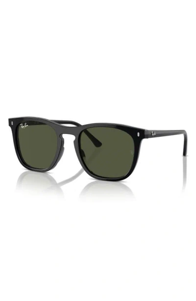 Ray Ban 53mm Polarized Square Sunglasses In Black
