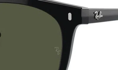 Ray Ban 53mm Polarized Square Sunglasses In Black