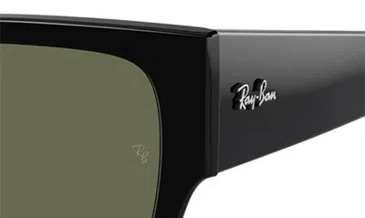 Shop Ray Ban Carlos 56mm Polarized Rectangle Sunglasses In Black