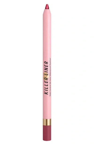 Shop Too Faced Killer Liner 36-hour Waterproof Gel Eyeliner In Metallic Burgundy