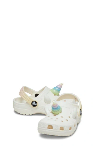 Crocs Classic I Am Rainbow Unicorn Water Friendly Slingback Clog In Chalk