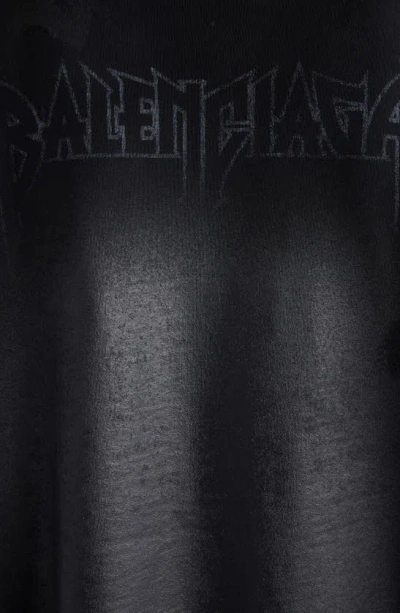 Balenciaga Paris Moon Vintage Jersey T-shirt In Black