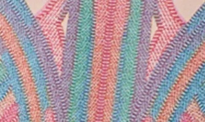 Afrm Kaylee Print Mesh Top In Sculpted Cable