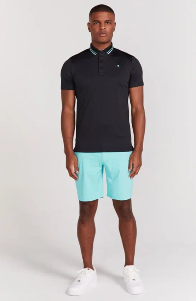 Shop Redvanly Cadman Performance Golf Polo In Black