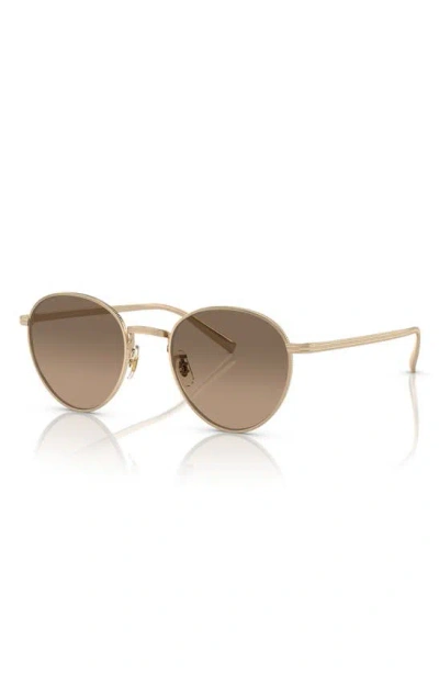 Shop Oliver Peoples 49mm Small Polarized Phantos Sunglasses In Gold