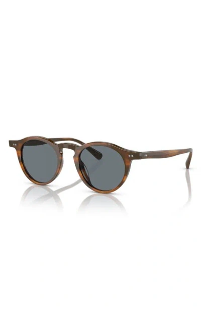 Shop Oliver Peoples Op-13 47mm Photochromic Round Sunglasses In Light Wood