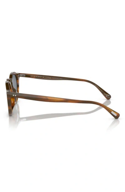 Shop Oliver Peoples Op-13 47mm Photochromic Round Sunglasses In Light Wood