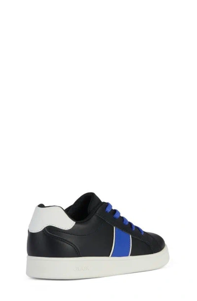 Shop Geox Kids' Eclyper Sneaker In Black/ Royal
