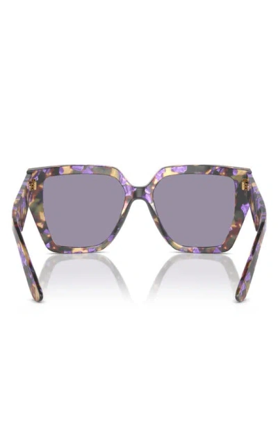 Shop Dolce & Gabbana 55mm Square Sunglasses In Purple