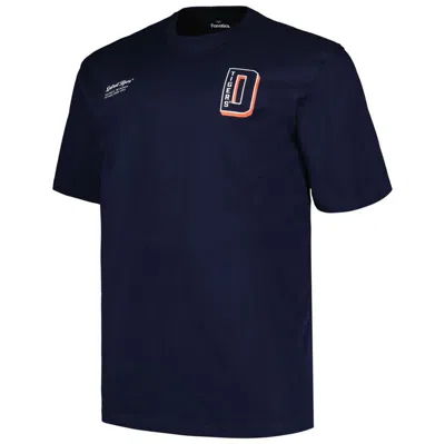Shop Profile Navy Detroit Tigers Big & Tall Split Zone T-shirt