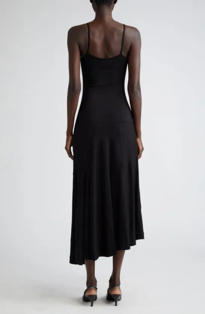 Shop Bite Studios Asymmetric Contour Seam Slipdress In Black