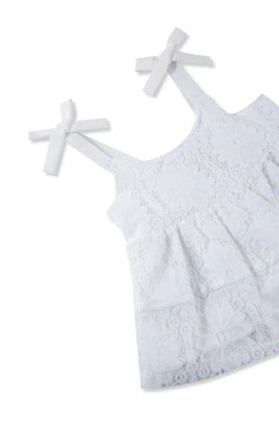 Shop Peek Aren't You Curious Kids' Lace Tunic Tank & Shorts Set In White