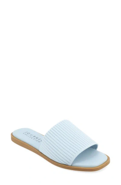 Shop Journee Collection Prisilla Slide Sandal In Blue