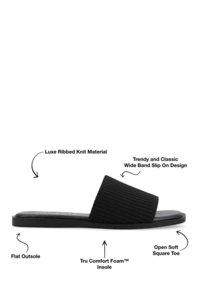 Journee Collection Prisilla Slide Sandal In Black