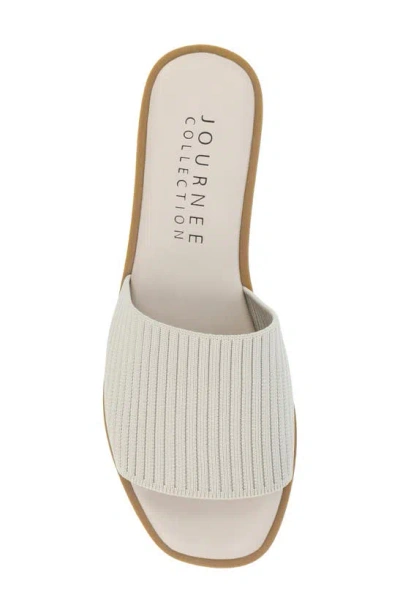 Journee Collection Women's Prisilla Single Band Slide Flat Sandals In Taupe