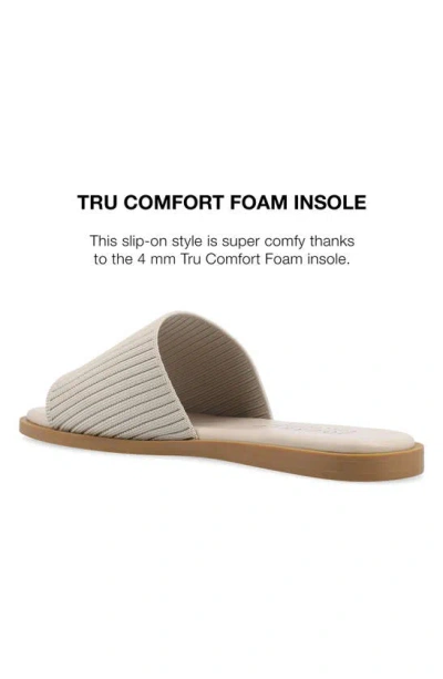 Journee Collection Women's Prisilla Single Band Slide Flat Sandals In Taupe