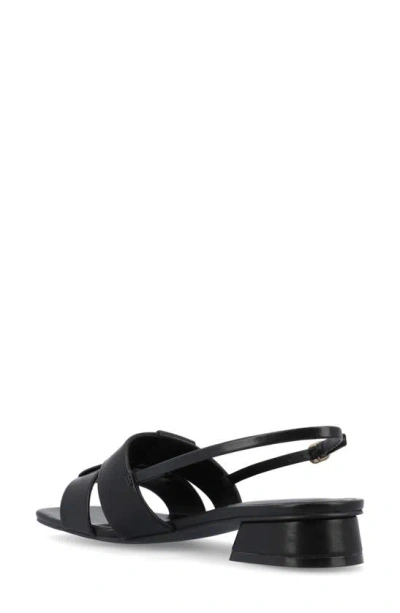 Journee Collection Women's Tabatha Block Heel Slingback Sandals In Black