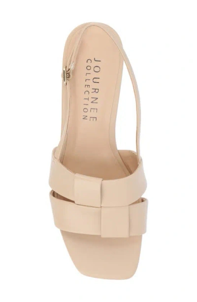 Journee Collection Tabatha Block Heel Sandal In Light Beige