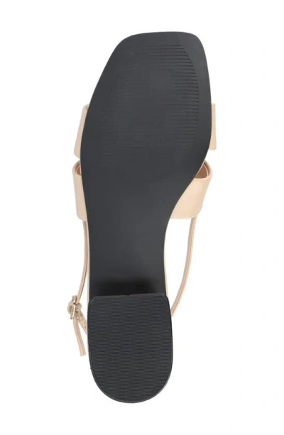 Journee Collection Tabatha Block Heel Sandal In Light Beige