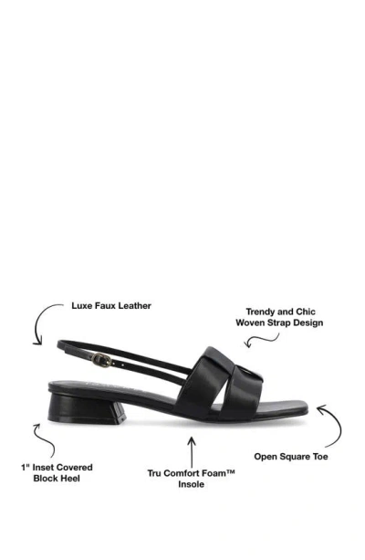 Journee Collection Women's Tabatha Block Heel Slingback Sandals In Black