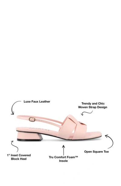 Shop Journee Collection Tabatha Block Heel Sandal In Pink