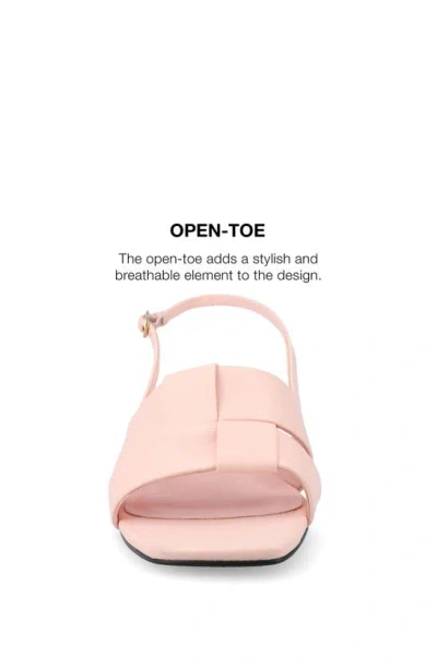 Journee Collection Tabatha Block Heel Sandal In Pink