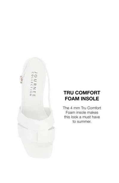Journee Collection Women's Tabatha Block Heel Slingback Flat Sandals In White