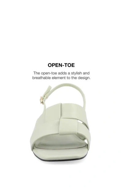 Journee Collection Journee Women's Tabatha Medium And Wide Width Flat Sandals In Sage