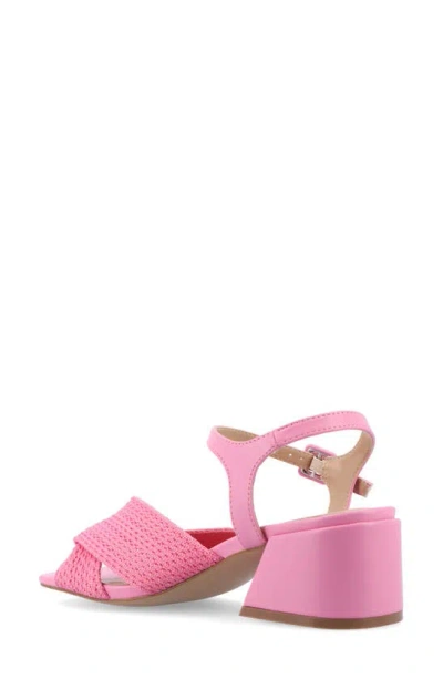 Journee Collection Women's Zerlina Block Heel Dress Sandals In Pink