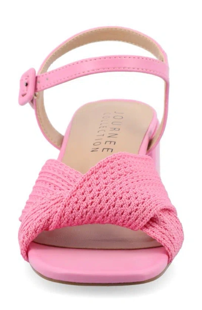 Journee Collection Women's Zerlina Block Heel Dress Sandals In Pink