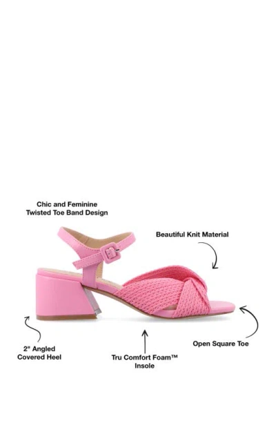 Journee Collection Women's Zerlina Block Heel Dress Sandals In Pink