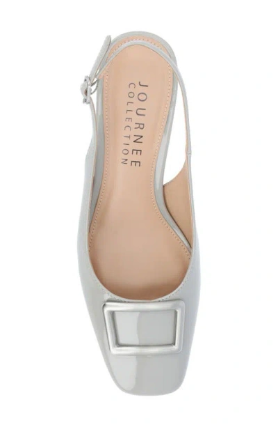 Journee Collection Everlee Womens Square Block Heel Pumps In Grey