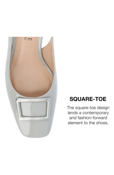 Journee Collection Everlee Womens Square Block Heel Pumps In Grey