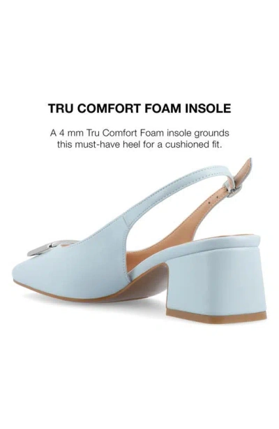 Journee Collection Everlee Womens Square Block Heel Pumps In Blue