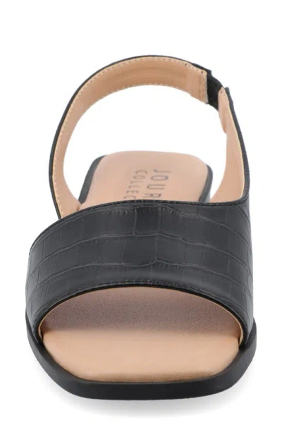 Journee Collection Women's Brinsley Slingback D'orsay Flat Sandals In Black
