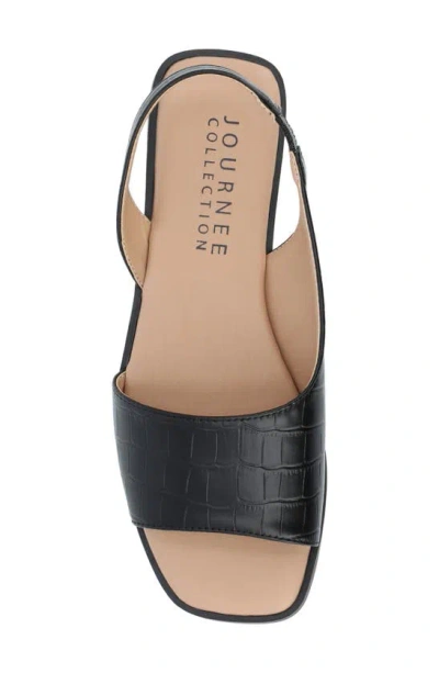 Journee Collection Women's Brinsley Slingback D'orsay Flat Sandals In Black