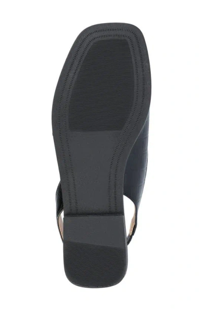 Journee Collection Women's Brinsley Slingback D'orsay Flat Sandals In Black