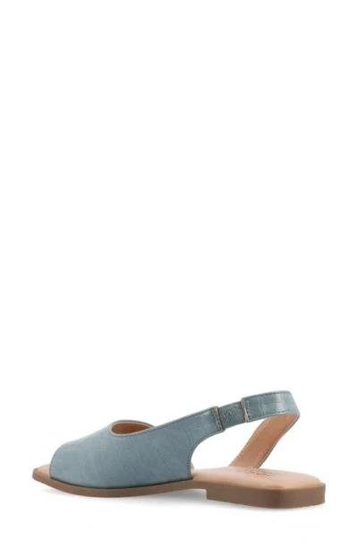 Journee Collection Women's Brinsley Slingback D'orsay Flat Sandals In Blue