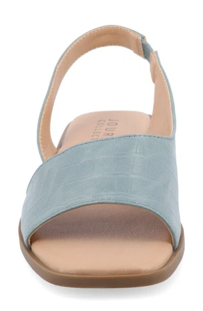 Journee Collection Women's Brinsley Slingback D'orsay Flat Sandals In Blue