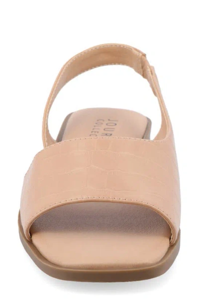 Journee Collection Women's Brinsley Slingback D'orsay Flat Sandals In Tan
