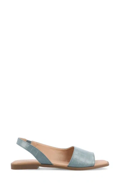 Journee Collection Women's Brinsley Slingback D'orsay Flat Sandals In Blue