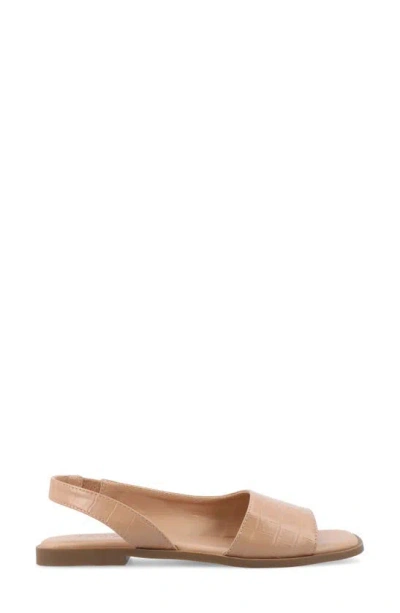 Journee Collection Women's Brinsley Slingback D'orsay Flat Sandals In Tan