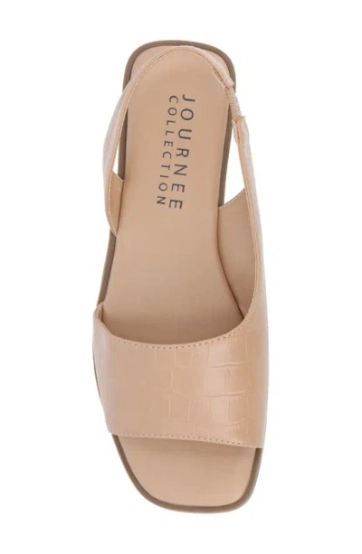 Journee Collection Women's Brinsley Slingback D'orsay Flat Sandals In Tan